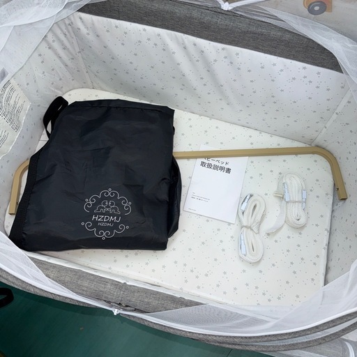 折りたたみ　ベビーベッド　簡易型　HZDMJ 蚊帳付き　サークルもOK