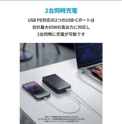 【新品未使用】モバイルバッテリー　Anker 537 Power Bank  大容量　二台接続可能　　