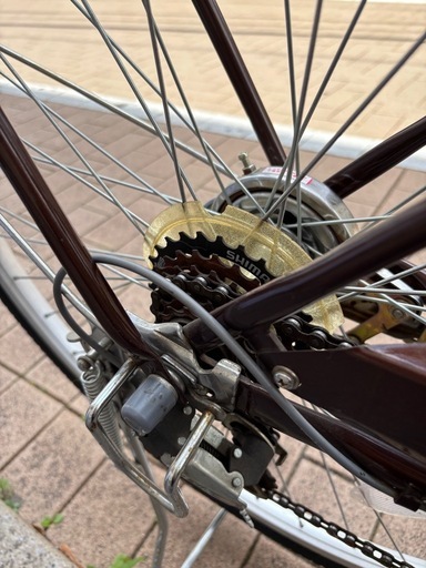 受け渡し者決定】シティサイクル 27インチ 6段ギア オートライトの通販 