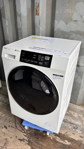 ??(モデルルーム品)2025年AQUAアクア　D8A-L(W) ホワイト　左開き??ドラム式洗濯機　ヒータ乾燥　 洗濯8kg/乾燥4