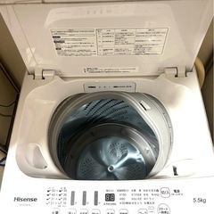 Hi sense  洗濯機　5.5kgの画像