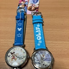 ディズニー腕時計(オラフ、ミッキーマウス、デイジー、ステッチ)の4点セットです。の画像