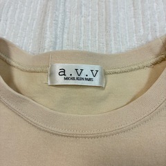 a.v.v MICHEL KLEIN PARIS レディース Tシャツ 半袖 SIZE 42 ベージュ 綿100％の画像
