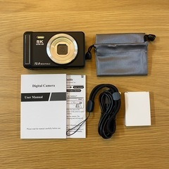 新品未使用✨ デジカメ 5K動画撮影可能 64メガピクセルAFオートフォーカス 16Xの画像