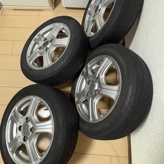 155/65R14アルミホイールタイヤセットの画像