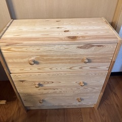 木製3段収納の画像