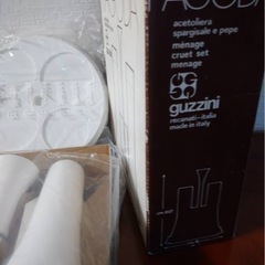 【未使用・超希少】guzzini グッチーニ PAGODA パゴダ 調味料入れセット イタリア製 1970年代 ヴィンテージの画像