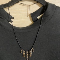 ビーズアクセサリー 4点セット ネックレス イヤリング リング ブレスレット(ハンドメイド)の画像