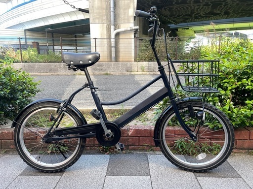 ?中古車?ミニベロ小径車20インチかご付き✨中古自転車点検調整永久 