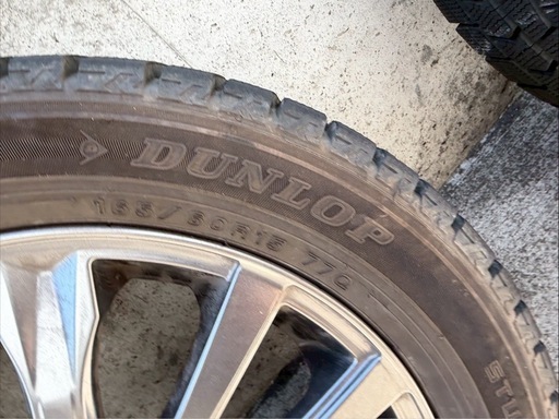 【売却先決定】 165/60R15  ARREESTアルミスタッドレスタイヤ4本セット