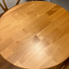 木製丸テーブル85cmの画像