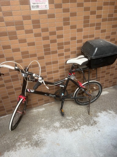 自転車　サーフラック付き　サーフィン　ミニベロ　自転車　サーフキャリア　荷台