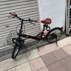 訳あり　FX ホッパー　タイヤ太め　折りたたみ自転車　カゴ付き　の画像