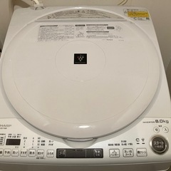 シャープ縦型乾燥洗濯機8kg2022年式の画像