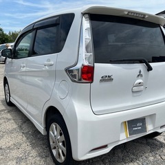 【支払総額13.8万円】 人気色パールekカスタム 車検令和10年7月 フルセグTV ETC 純正アルミ 走行テスト結果良好 機関良好♪の画像