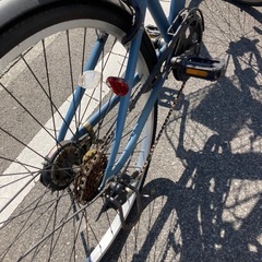 26インチ　自転車　6段変則　カゴ付き の画像
