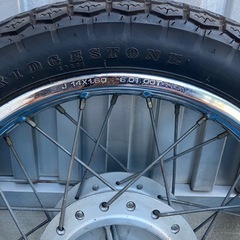 ホンダ リトルカブ 純正 リア ホイール ARAYA 14×1.60 2.75/14  BRIDGESTONEの画像