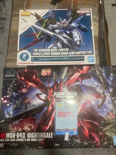ガンプラセット　HGナイチンゲール、水転セット　ＭＧパーフェクトストライクグランドスラム装備