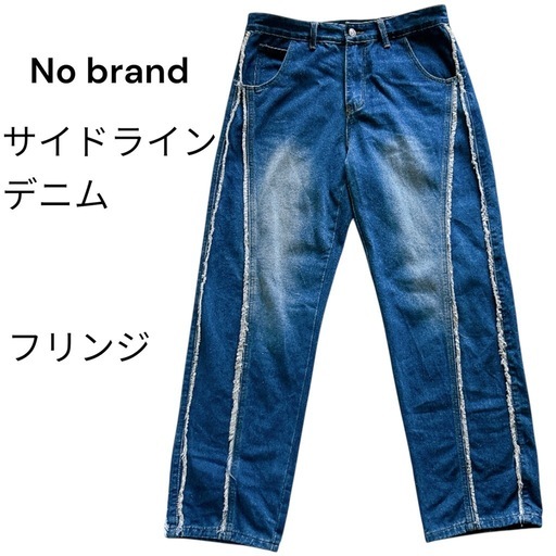 サイドラインデニムパンツ M インディゴ ワイド
