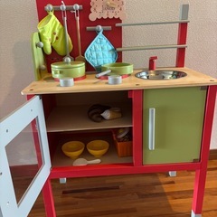 Janod 木製ままごとキッチンセット 食材・調理器具付きの画像