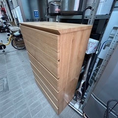 ニトリ】ハイチェスト(クエス 80-6HC LBR)が買取入荷しました！の画像