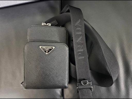 PRADA⭐︎超美品サフィアーノレザーショルダーバック、財布、キーリング3点セット