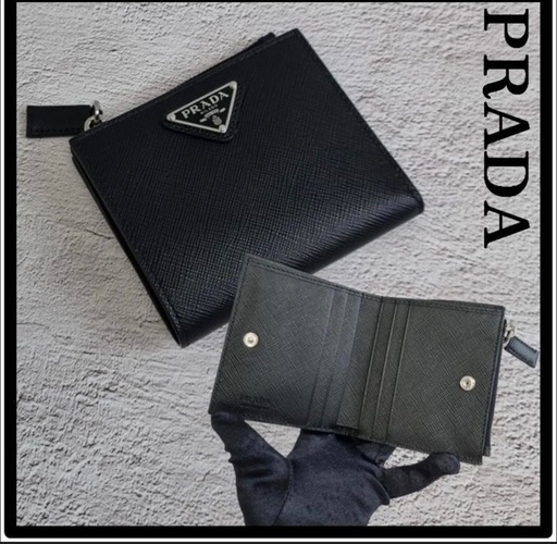 PRADA⭐︎超美品サフィアーノレザーショルダーバック、財布、キーリング3点セット