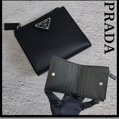 PRADA⭐︎超美品サフィアーノレザーショルダーバック、財布、キーリング3点セットの画像