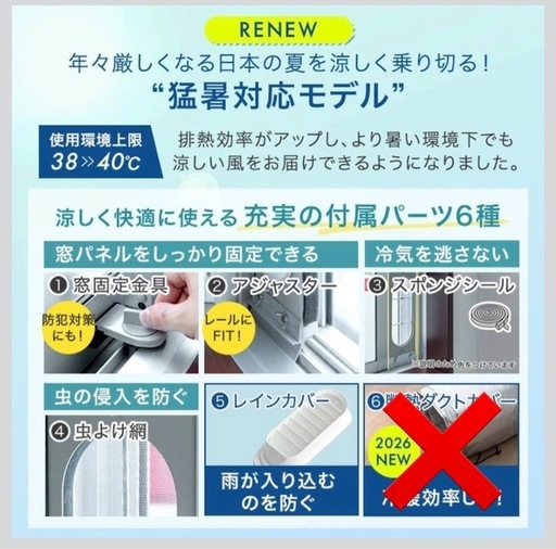 ワンシーズンのみ使用！パワフル スポットクーラー