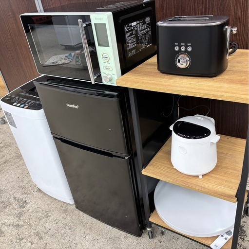 ✨ 超お得！2024〜2025年 家電6点セット 冷蔵庫＋洗濯機＋電子レンジ＋炊飯器＋トースター＋LED照明 ? 配達OK / ? 夜