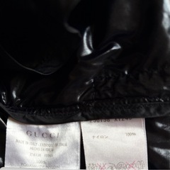 美品 GUCCI グッチ ナイロン シェリーライン レースアップ プルオーバー アノラックパーカー 256138 XT243 Sサイズ ブラックの画像