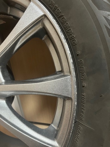 訳あり 215/65R16 ブリヂストン VRX2 スタッドレス ホイール4本＋新品未使用 NETGEAR GIRARE GN17 非