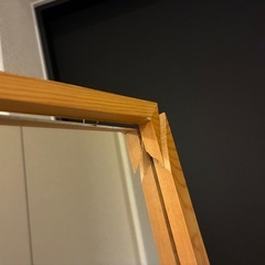 【訳あり】木製フレーム 全身鏡 姿見 スタンドミラーの画像