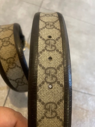 【1回使用】GUCCI レザーベルト ブラウン 80・32