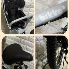 美品🌸室内保管🌈バッテリー最高レベル🌼ブリヂストンビッケ2⚪️子供乗せ電動自転車ブルーグレー2の画像