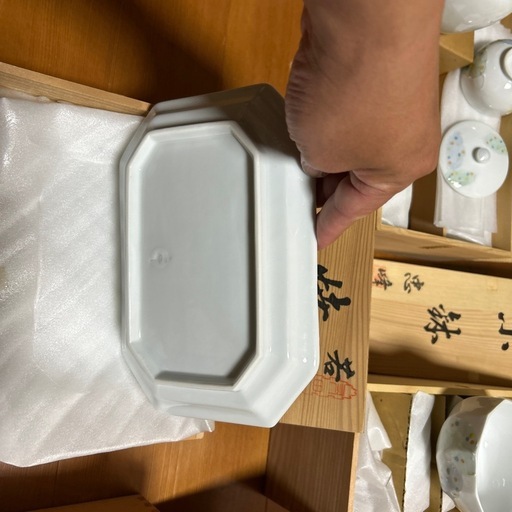 有田焼き 陶磁器製花柄食器セット8種類5客セット　2セット有り