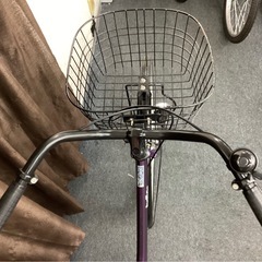 NO：23　　軽快車27インチ　紫　オートライト鍵新品の画像