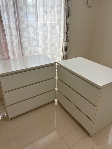 受付終了】【2台あり・バラ売り可】IKEA 3段チェスト MALM（マルム 【受付終了】【2台あり・バラ売り可】IKEA 3段チェスト MALM（マルム）ホワイト