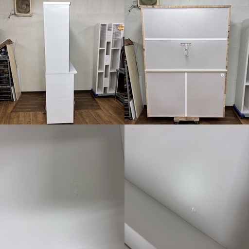 【?買取市場 柴田店】 I385 ? ジモティー限定価格！ 浅川木工 キッチンボード 食器棚 ⭐ クリーニング済