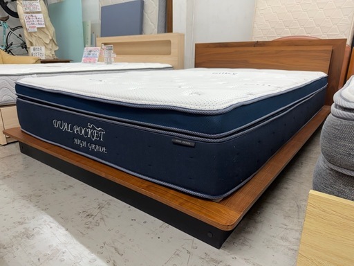 【愛品館 江戸川店 】 NITORI ロータイプダブルベッド （ニトリ）