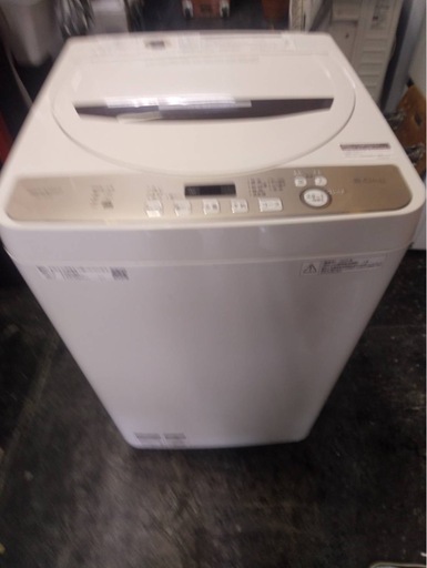 【中古】SHARP 縦型洗濯機 ES-GE6D  本体 6.0kg 【E0603IF】