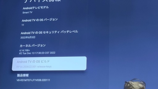テレビ55インチ