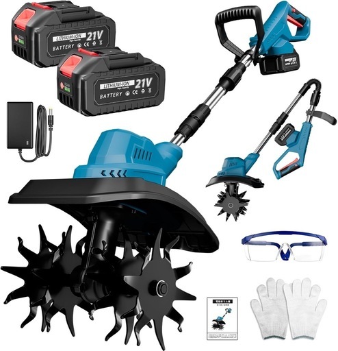 新品未使用✨ 耕運機 家庭用 電動耕うん機 充電式950W 耕幅255mm 耕深