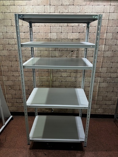 5段スチールラック 収納家具 オフィス家具 ホワイト