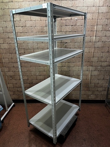 5段スチールラック 収納家具 オフィス家具 ホワイト