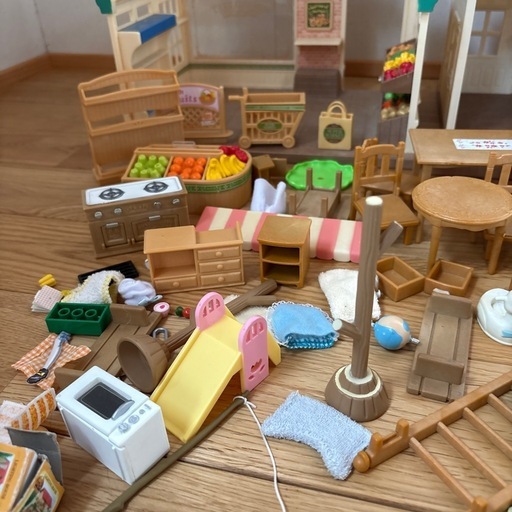 シルバニアファミリー 家具 小物 赤い屋根の大きなお家 エポック社 お家 スーパーマーケット大容量セットおまとめ