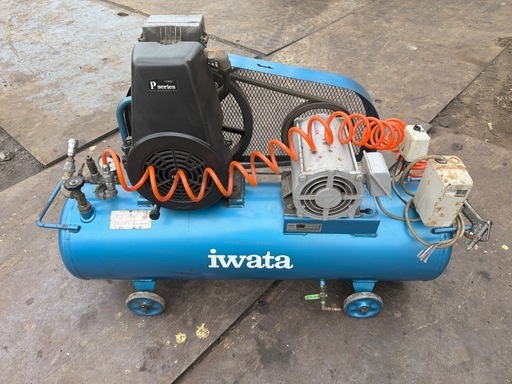 iwata イワタ エアコンプレッサー SP-22CPB 2.2kW 3馬力80L 200V (朝日
