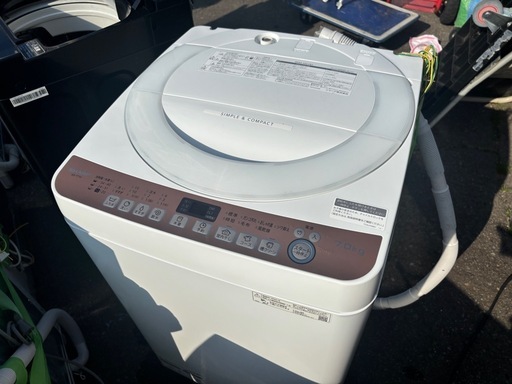 【バナナ苫小牧】SHARP/シャープ 全自動電気洗濯機 ES-T712 2020年製 7kg