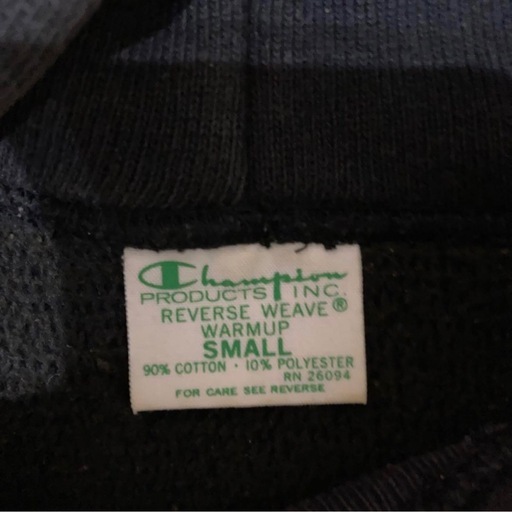 Champion Reverse Weave Warmup パーカー S ネイビ