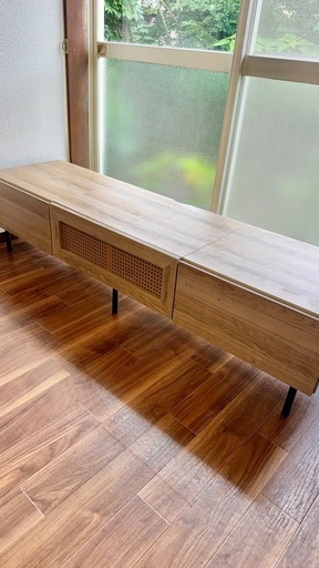 ラタン調テレビボード150cm